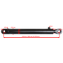POLSKI SIŁOWNIK HYDRAULICZNY CYLINDER 100x56 skok 1250 WAŁ UPRAWOWY SKRAW-MET
